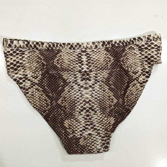 Snakeskin Print Tankini Set with Beaded Detailing - Picture 6 of 9